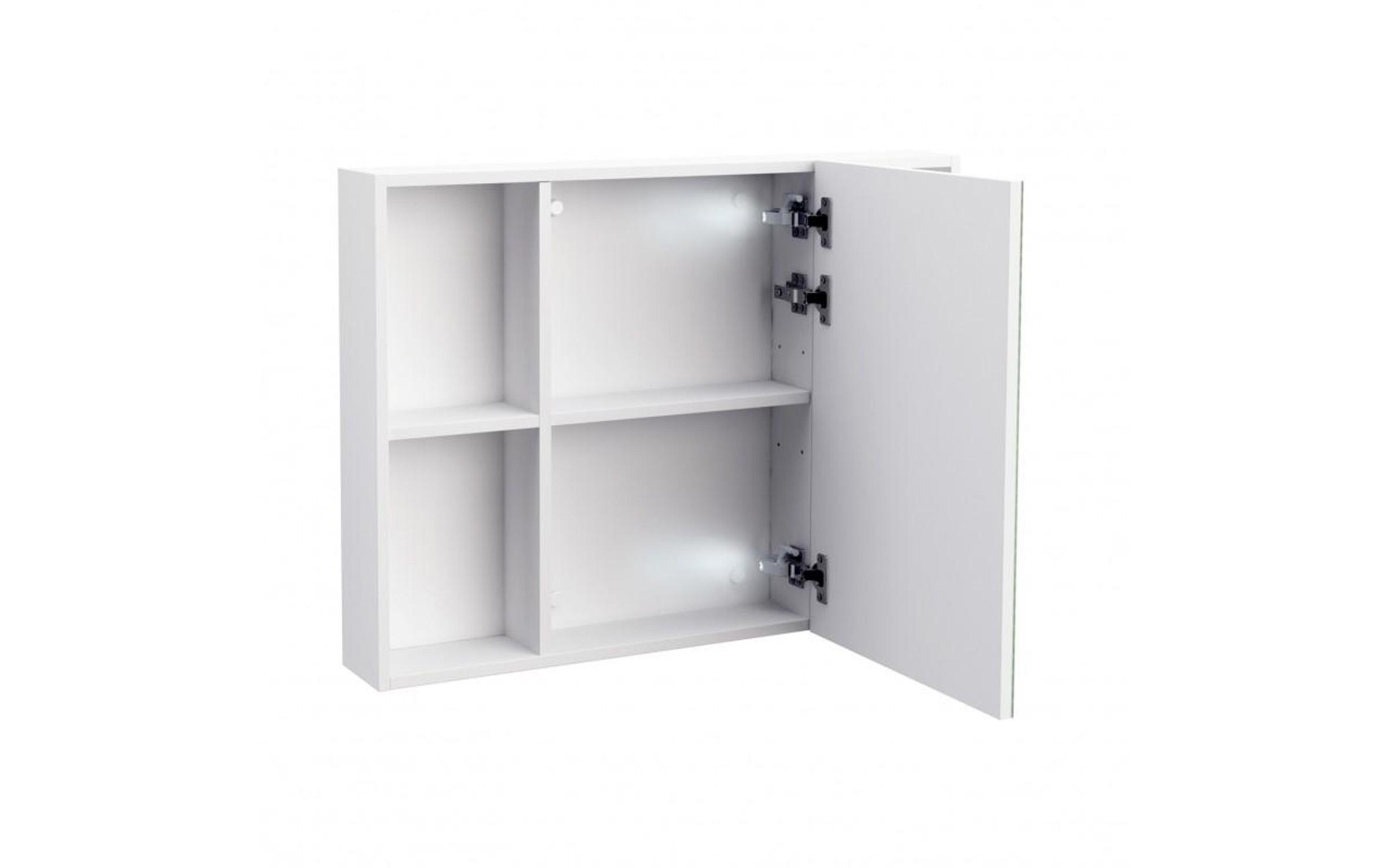 PVC mirror bathroom cabinet ICMC 6014-80, white  2